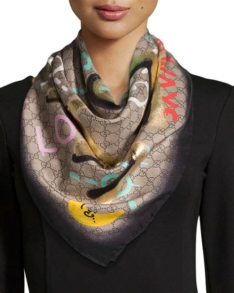 gucci glasses scarf|gucci silk scarf sale.